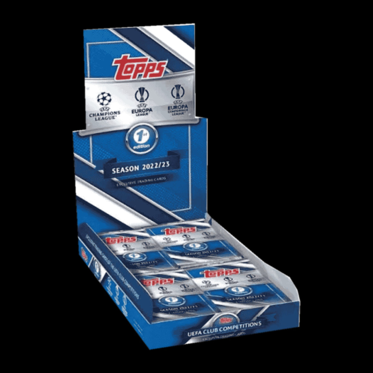 2022-23 Topps UEFA Club Competitions 1st Edition Soccer Hobby Pack - hobby box shown