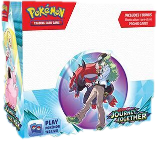 A Pokemon Journey Together Enhanced Booster Box featuring N and Zoroark on the packaging.