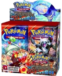 A sealed Pokemon Primal Clash booster box featuring Primal Kyogre and Primal Groudon artwork.