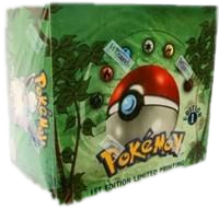 A sealed Pokemon Jungle expansion booster box with 1st Edition branding.
