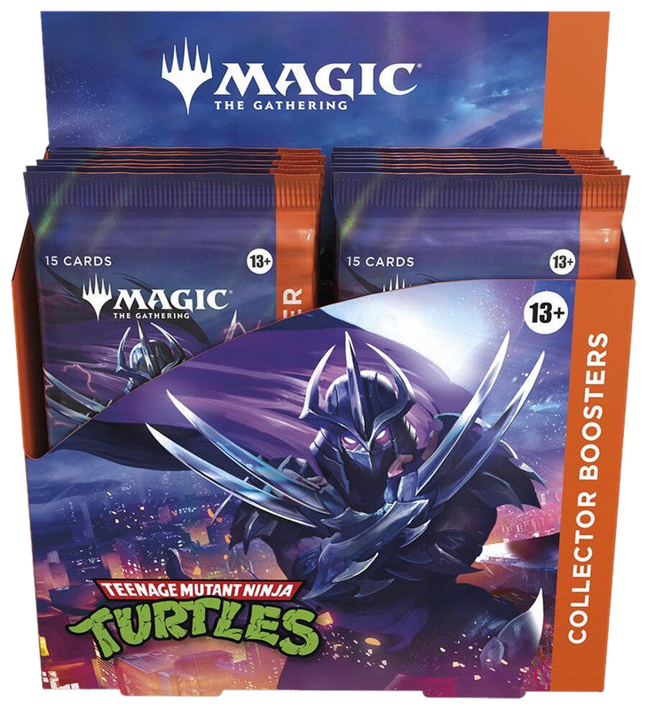 A Magic: The Gathering Teenage Mutant Ninja Turtles collector booster box featuring Shredder.