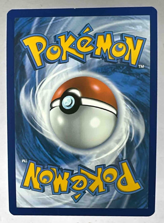The back of a standard Pokemon trading card featuring the iconic blue swirl and logo design.