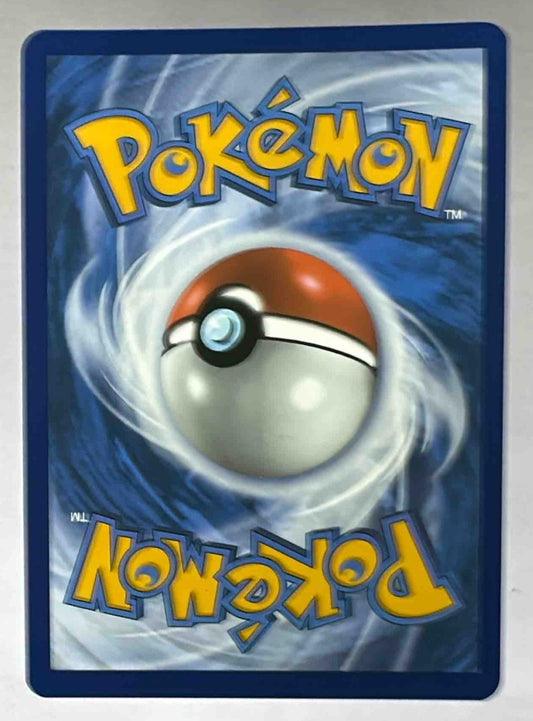 The back of a 2024 Pokemon Surging Sparks Kecleon trading card featuring the classic blue design.