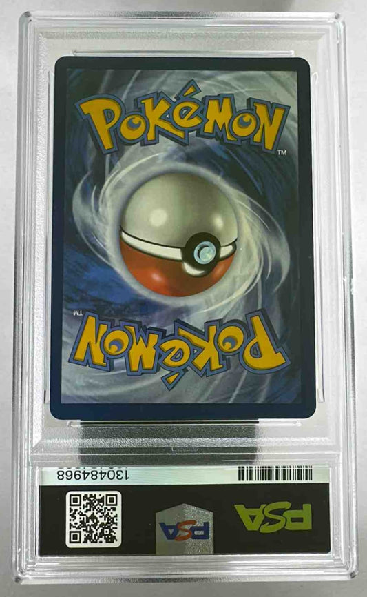A PSA 10 graded Misty's Gyarados Pokemon card in a protective plastic slab.