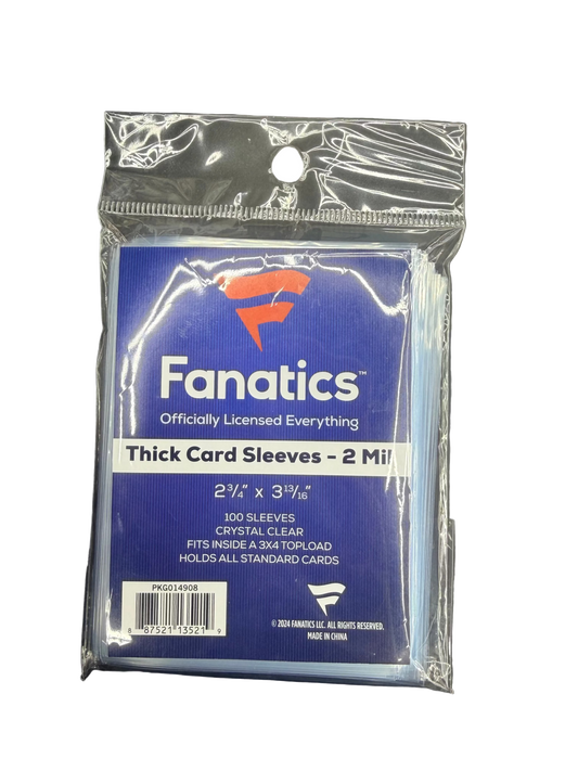 Fanatics Card Sleeves - Thick 2 3/4" x 3 13/16"