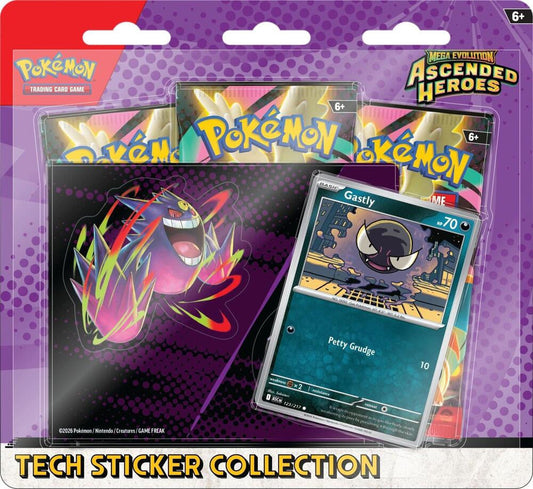 Pokemon Ascended Heroes Tech Sticker Collection 3 Pack (ME02.5) - Gastly