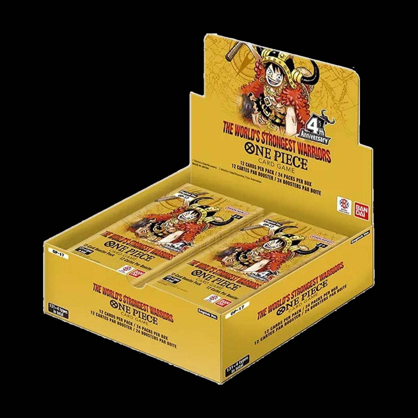 One Piece Card Game OP-17 The World's Strongest Warriors sealed booster box, 24 packs