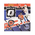 A 2021 Panini Donruss Optic Football mega box featuring Justin Herbert and Justin Fields.