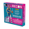 A 2022-23 Panini Recon basketball hobby box featuring Stephen Curry on the packaging.