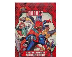 A 2023-24 Upper Deck Marvel Annual hobby box featuring Spider-Man and other heroes on the cover.