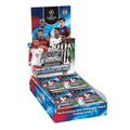 A 2023-24 Topps UEFA Stadium Club Chrome hobby box featuring soccer player imagery.