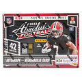 A 2023 Panini Absolute Football mega box featuring a player on the front.