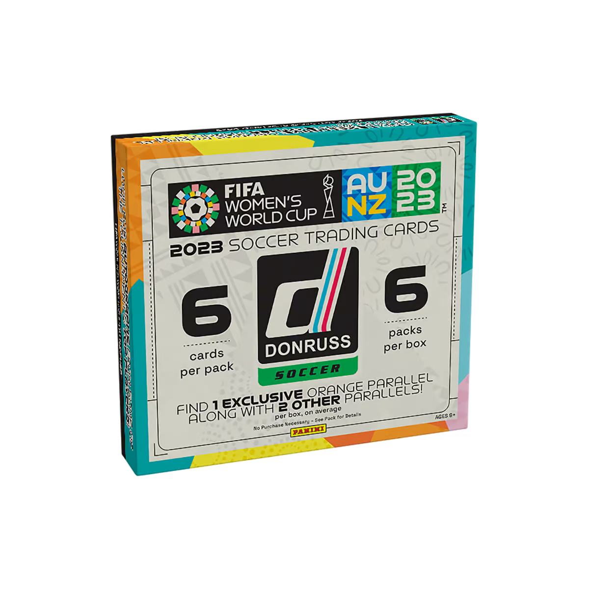 A 2023 Panini Donruss FIFA Women's World Cup soccer trading card blaster box.