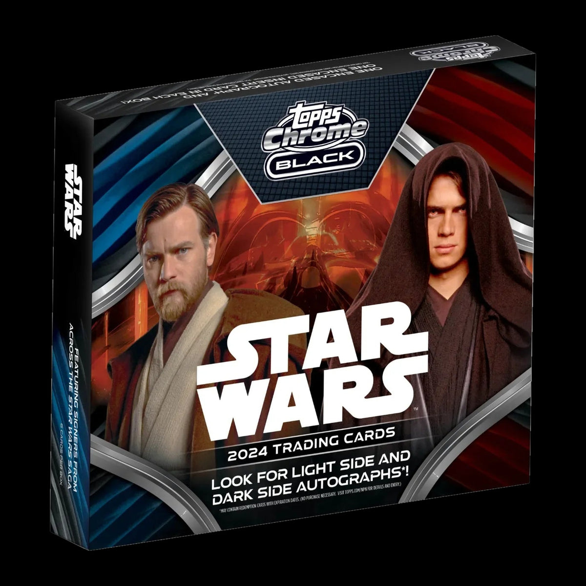 2024 Topps Star Wars Chrome Black Hobby Box - sealed box front