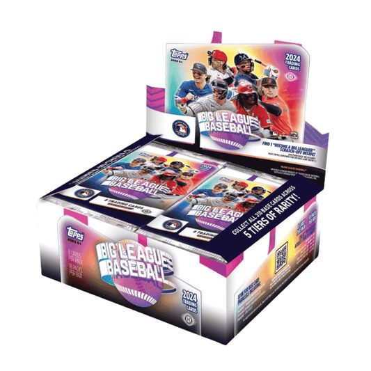 A 2024 Topps Big League Baseball hobby box featuring colorful branding and baseball player imagery.