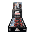 A 2024 Topps Star Wars Chrome Galaxy hobby box featuring Darth Maul and Qui-Gon Jinn artwork.