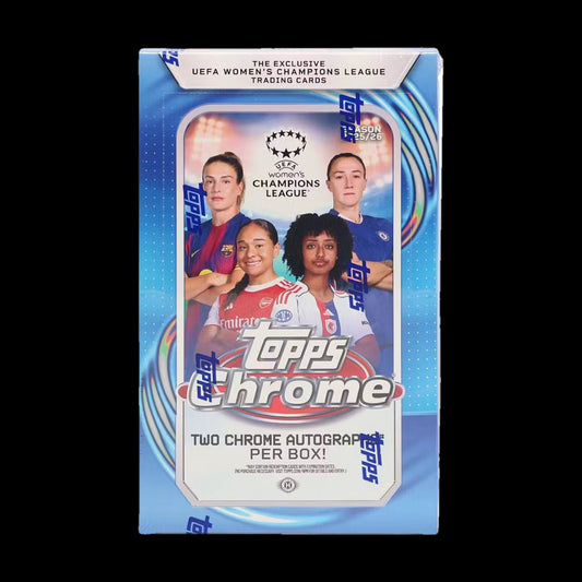 2025-26 Topps Chrome Women's UEFA Champions League Soccer Hobby Box - alternate view