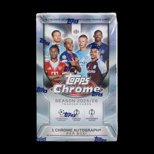 2025-26 Topps UEFA Club Competitions Chrome Soccer Hobby Box - alternate view