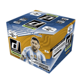 A 2025-26 Panini Donruss Road To FIFA World Cup 26 soccer hobby box featuring Lionel Messi.