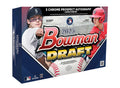 A 2025 Bowman Draft Baseball Breaker's Delight hobby box featuring prospect imagery.