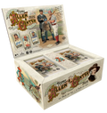 An open 2025 Topps Allen and Ginter baseball hobby box displaying packs and vintage-style cards.