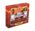 A 2025 Topps Chrome McDonald's All American basketball hobby box featuring two young players.