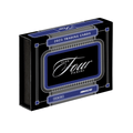 A black and blue 2025 Panini Turn Four NASCAR trading card hobby box.