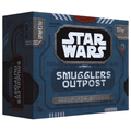 A 2025 Topps Star Wars Smugglers Outpost hobby box with blue industrial-themed packaging.