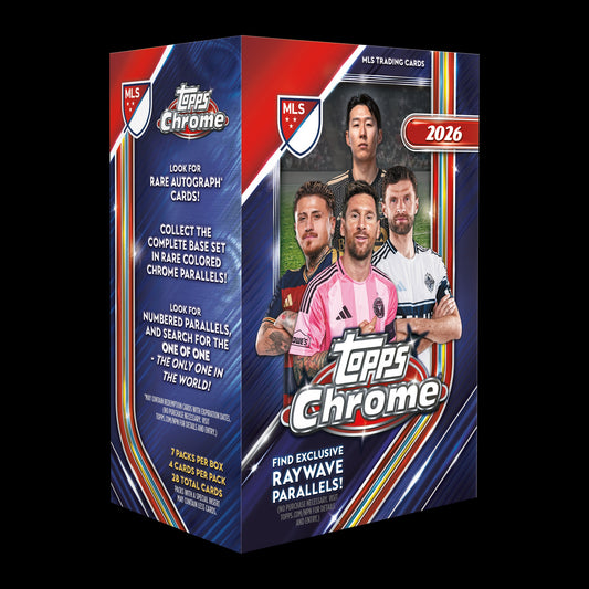 2026 Topps Chrome MLS Soccer Value Box - sealed box front