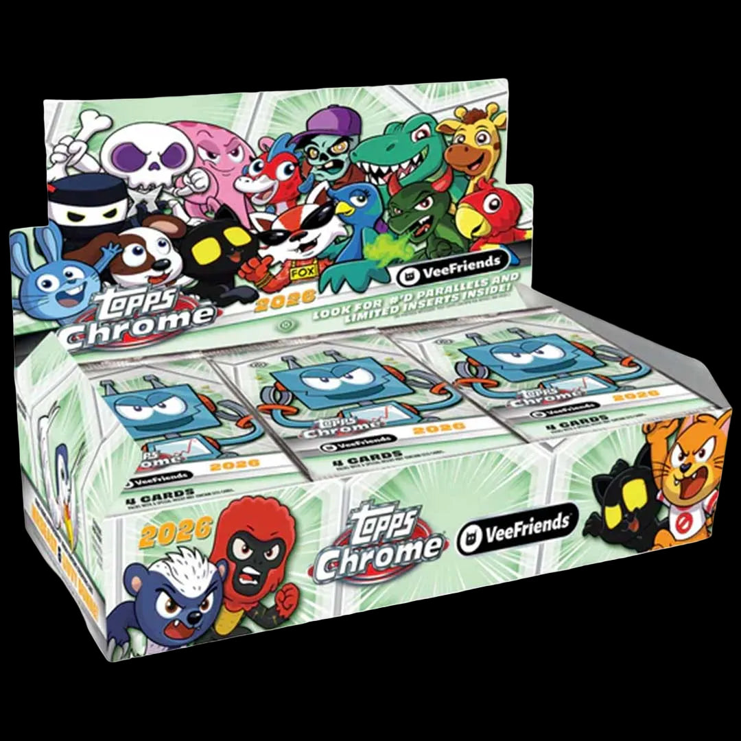 Topps Chrome VeeFriends trading card pack on a white background