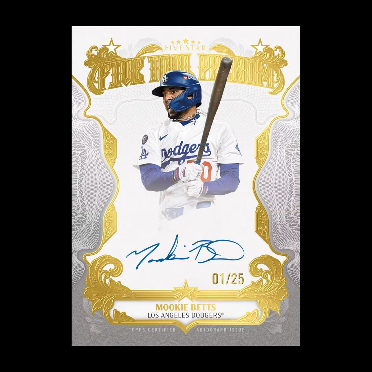 2026 Topps Five Star Baseball - Mookie Betts Five Tool Phenoms autograph /25 (sample card)
