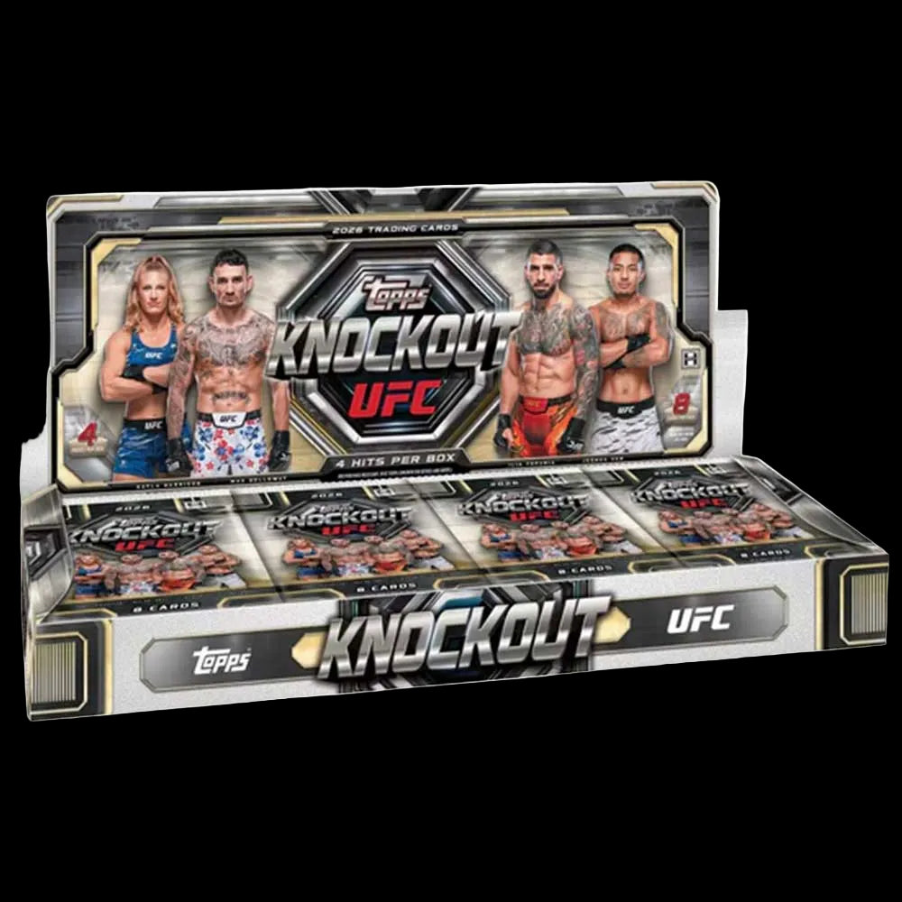 Topps Knockout UFC trading card box on a white background