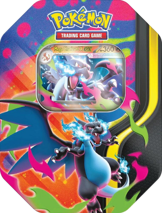 Pokemon Mega Charizard ex Tin - Mega Charizard X ex