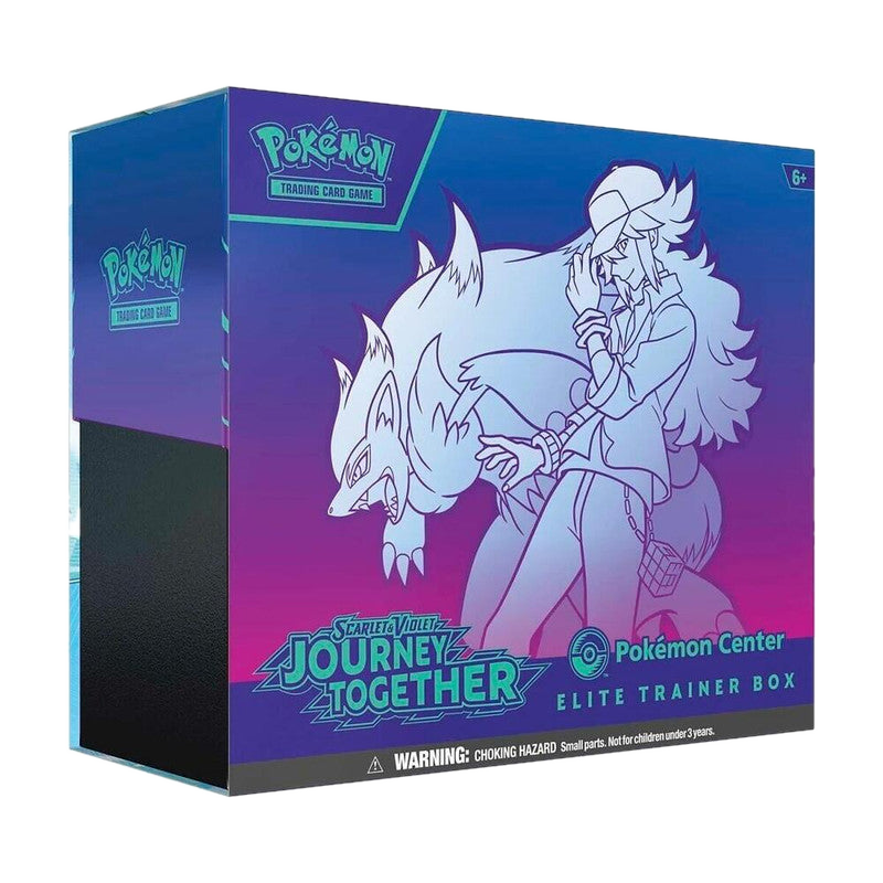 A Pokemon Journey Together Elite Trainer Box featuring N and Zoroark on a purple gradient box.