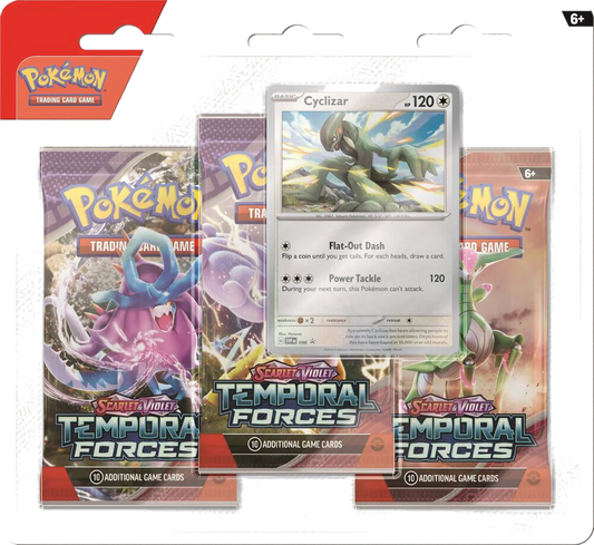 Pokemon Temporal Forces 3 Pack Blister (SV05) - Cyclizar