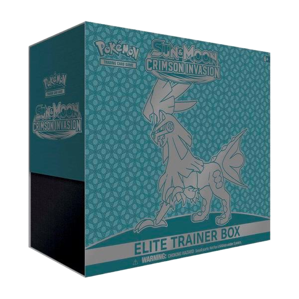 A teal Pokemon Crimson Invasion Elite Trainer Box featuring Silvally on the front.