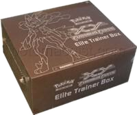 A brown Pokemon XY Furious Fists Elite Trainer Box featuring Lucario artwork.