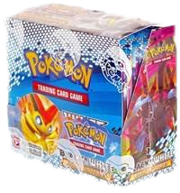 A sealed Pokemon Noble Victories booster box featuring Victini artwork on the front.