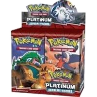 A sealed Pokemon Platinum Supreme Victors booster box featuring Rayquaza and Garchomp artwork.