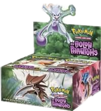 A sealed Pokemon Holon Phantoms booster box featuring Mewtwo on the display topper.