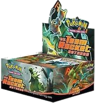 A sealed Pokemon Team Rocket Returns booster box featuring Mewtwo on the display header.