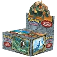 A sealed Pokemon Hidden Legends booster box featuring Regirock artwork on the display topper.