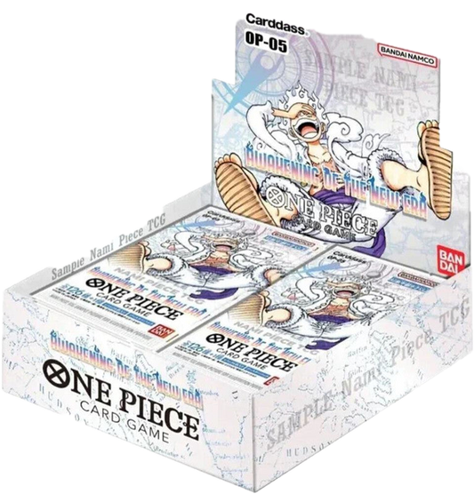 A One Piece Awakening of the New Era booster box featuring Luffy on the packaging.