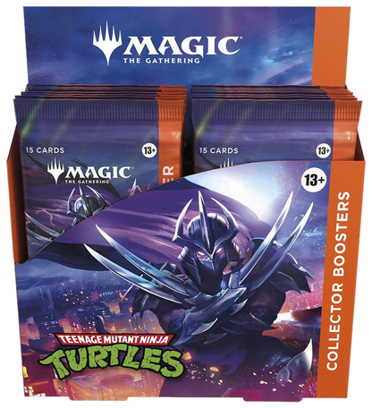 A Magic: The Gathering Teenage Mutant Ninja Turtles collector booster box featuring Shredder.