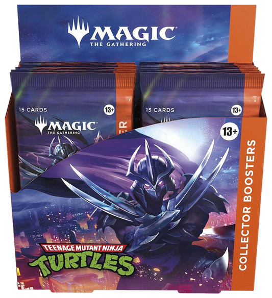 A Magic: The Gathering Teenage Mutant Ninja Turtles collector booster box featuring Shredder.