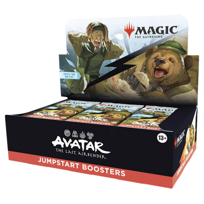 A Magic: The Gathering Avatar the Last Airbender Jumpstart booster box with themed packaging.