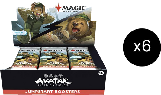 A Magic the Gathering Avatar the Last Airbender Jumpstart booster case containing six boxes.