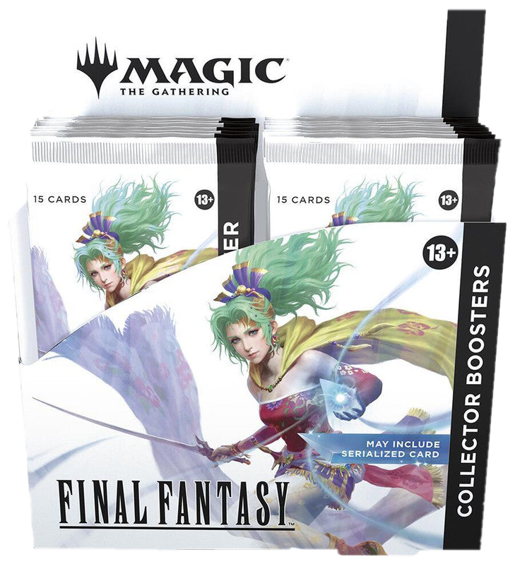 A Magic: The Gathering Final Fantasy Collector Booster box featuring Terra Branford artwork.
