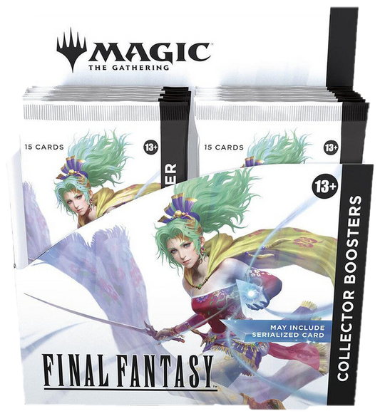 A Magic: The Gathering Final Fantasy Collector Booster box featuring Terra Branford artwork.