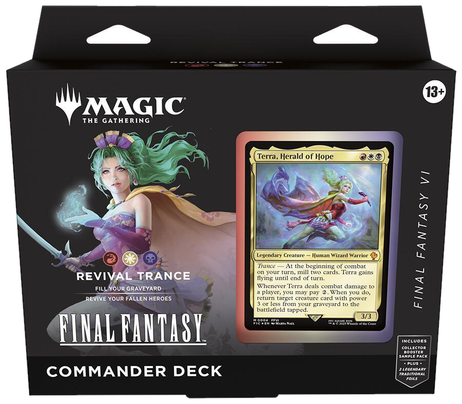 A Magic the Gathering Final Fantasy Revival Trance Commander deck box featuring Terra Branford.